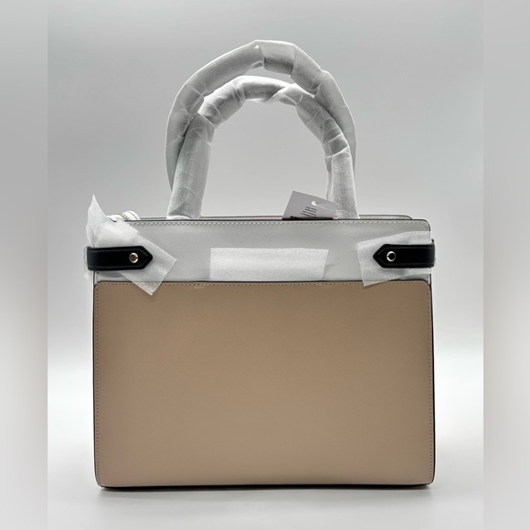 Kate Spade Staci Cameron Satchel Warm Beige Multi Colorblock Crossbody - Picture 2 of 5